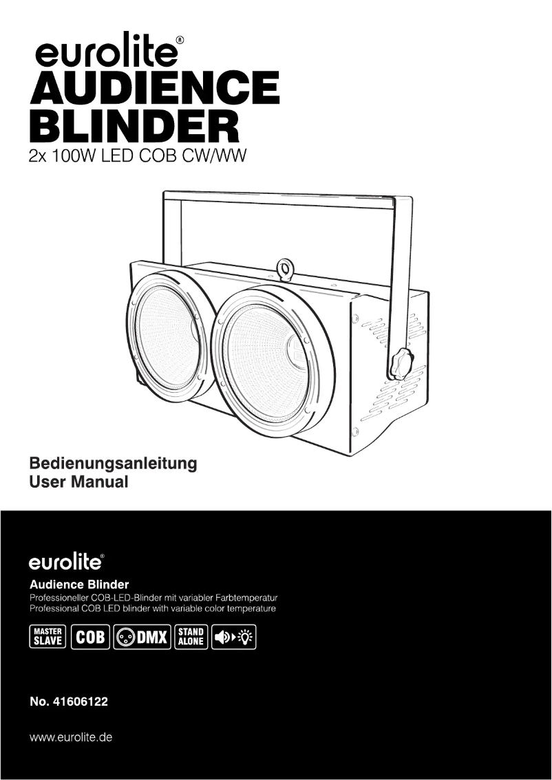 Page 1 of the manual User Manual Eurolite Audience Blinder 2x100W LED COB CW/WW