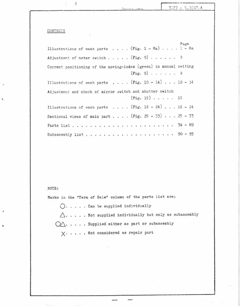 Page 1 of the manual Instructions / Assembly Nikon Nikkormat EL