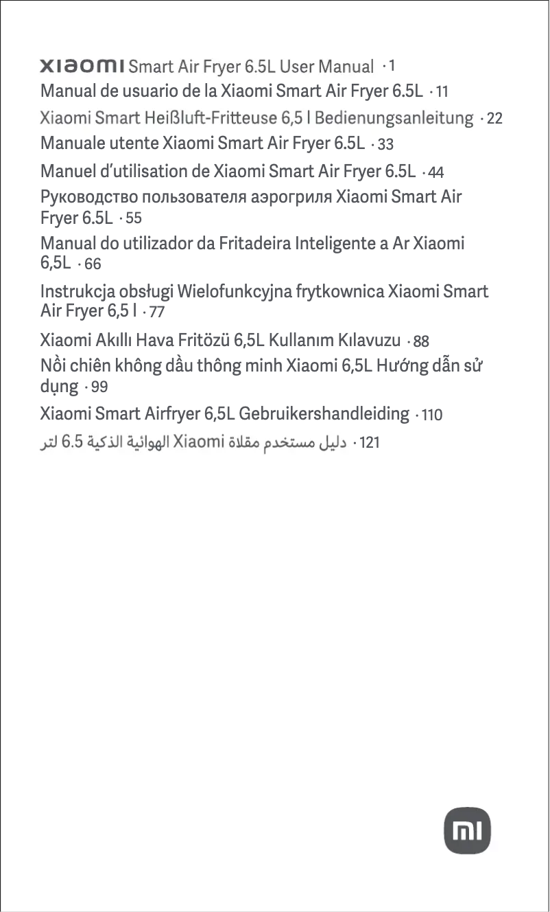 First page image of the manual for Smart Air Fryer 6.5L