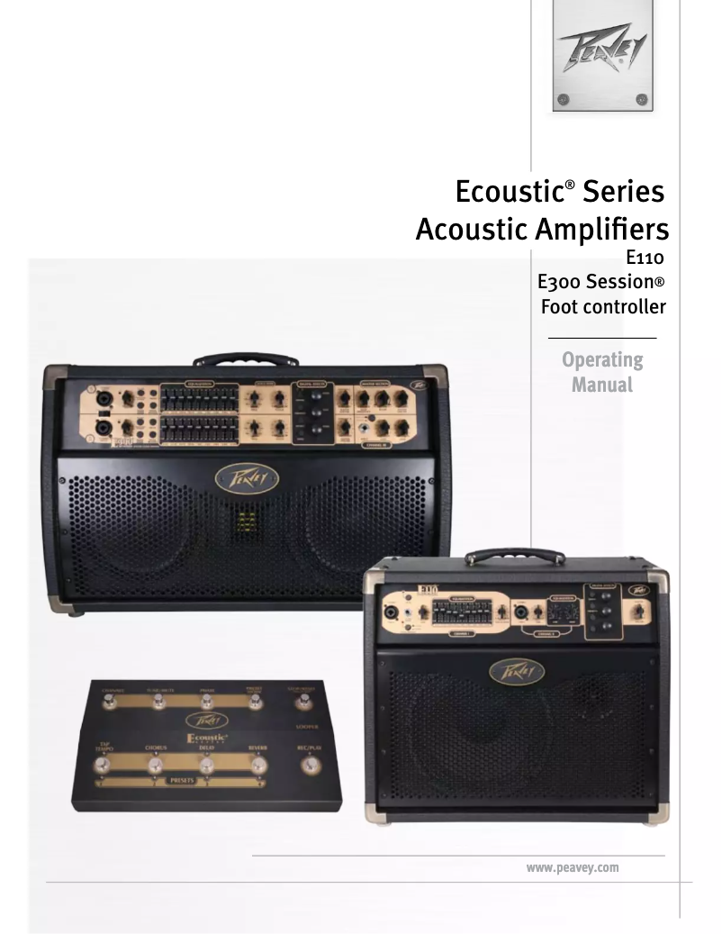 Page 1 of the manual User Manual Peavey Ecoustic E110