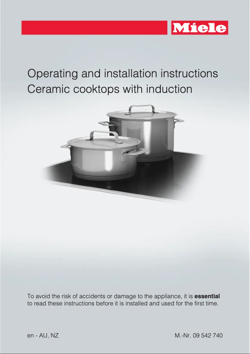 Page 1 of the manual User Manual Miele KM 6357