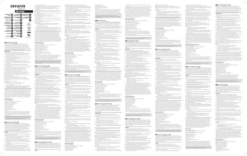 Page 1 of the manual User Manual Aiwa SW-A700