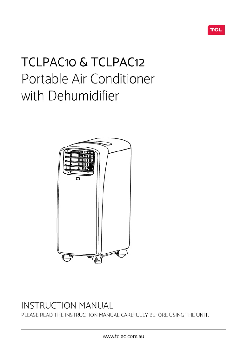 First page image of the manual for TCLPAC10