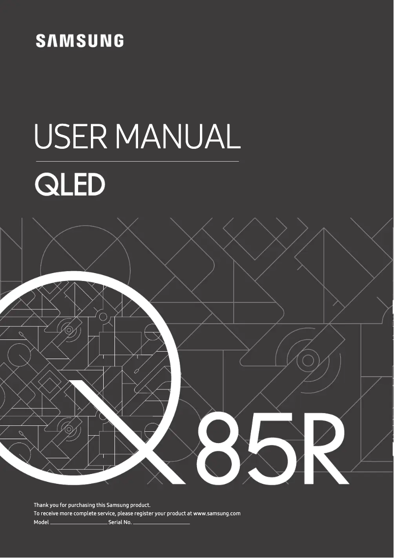 First page image of the manual for GQ75Q85RGTXZG