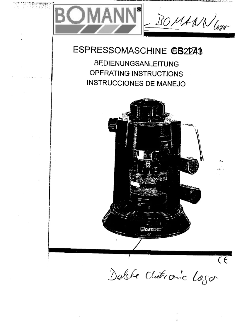 First page image of the manual for CB 171