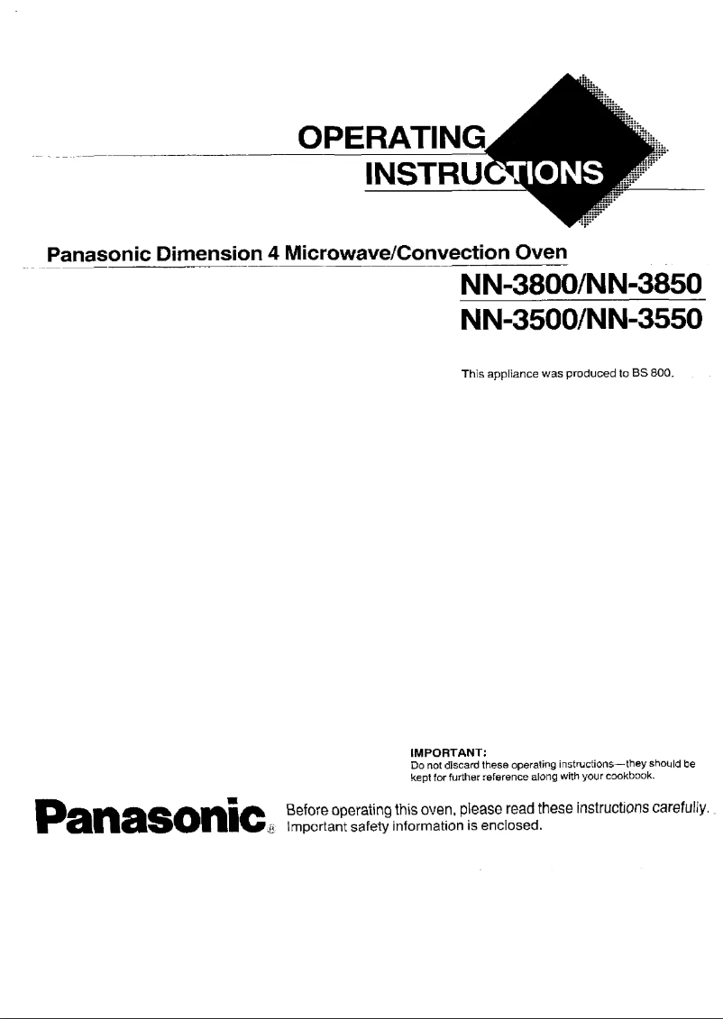 Page 1 of the manual User Manual Panasonic NN-3550