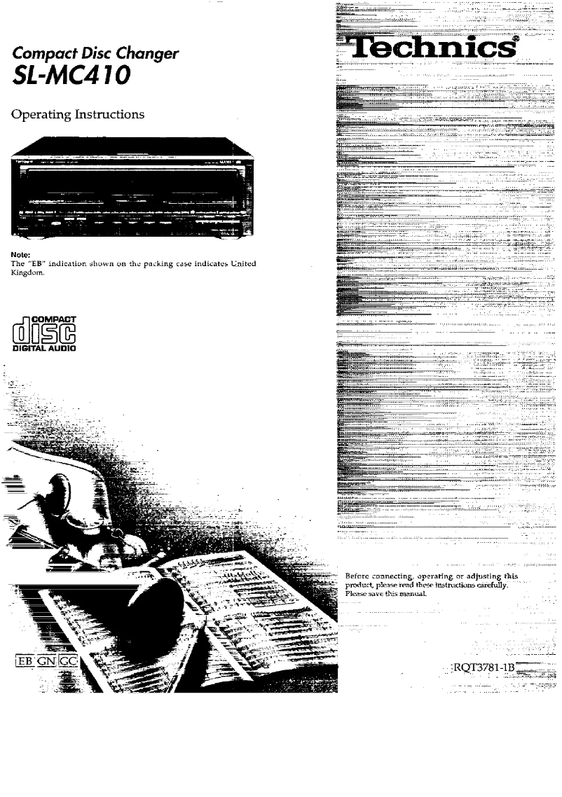 First page image of the manual for SL-MC410