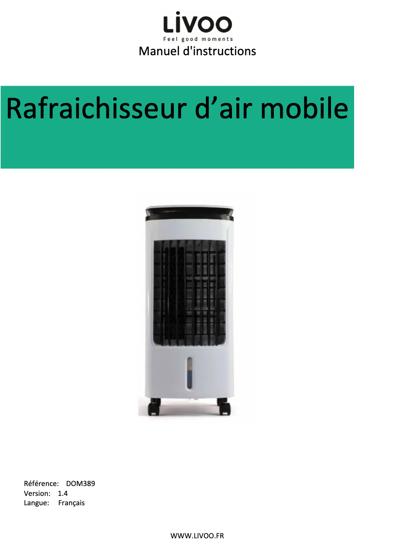 Page 1 of the manual User Manual Livoo DOM389