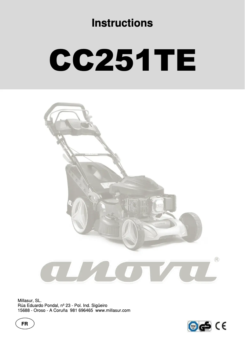 First page image of the manual for CC251TE