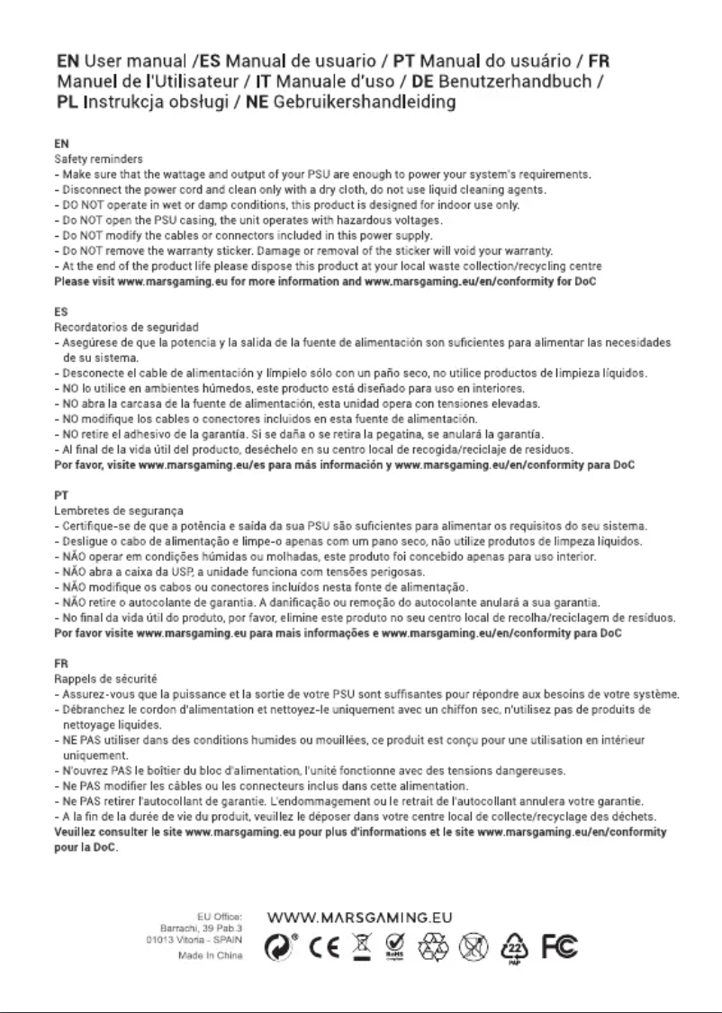 Image de la première page du manuel de l'appareil MPVU750M