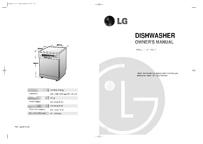 Page 1 of the manual User Manual LG LD-14AT3