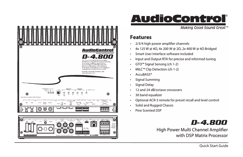 First page image of the manual for D-4.800
