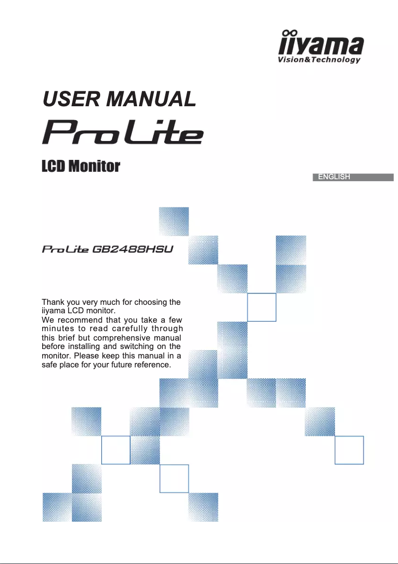 Page 1 of the manual User Manual Iiyama ProLite GB2488HSU