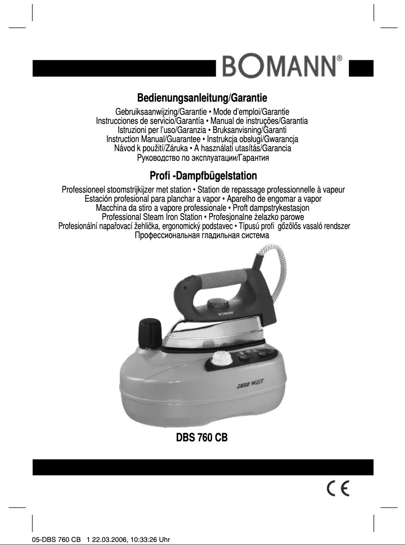 Page 1 of the manual User Manual Bomann DBS 760 CB