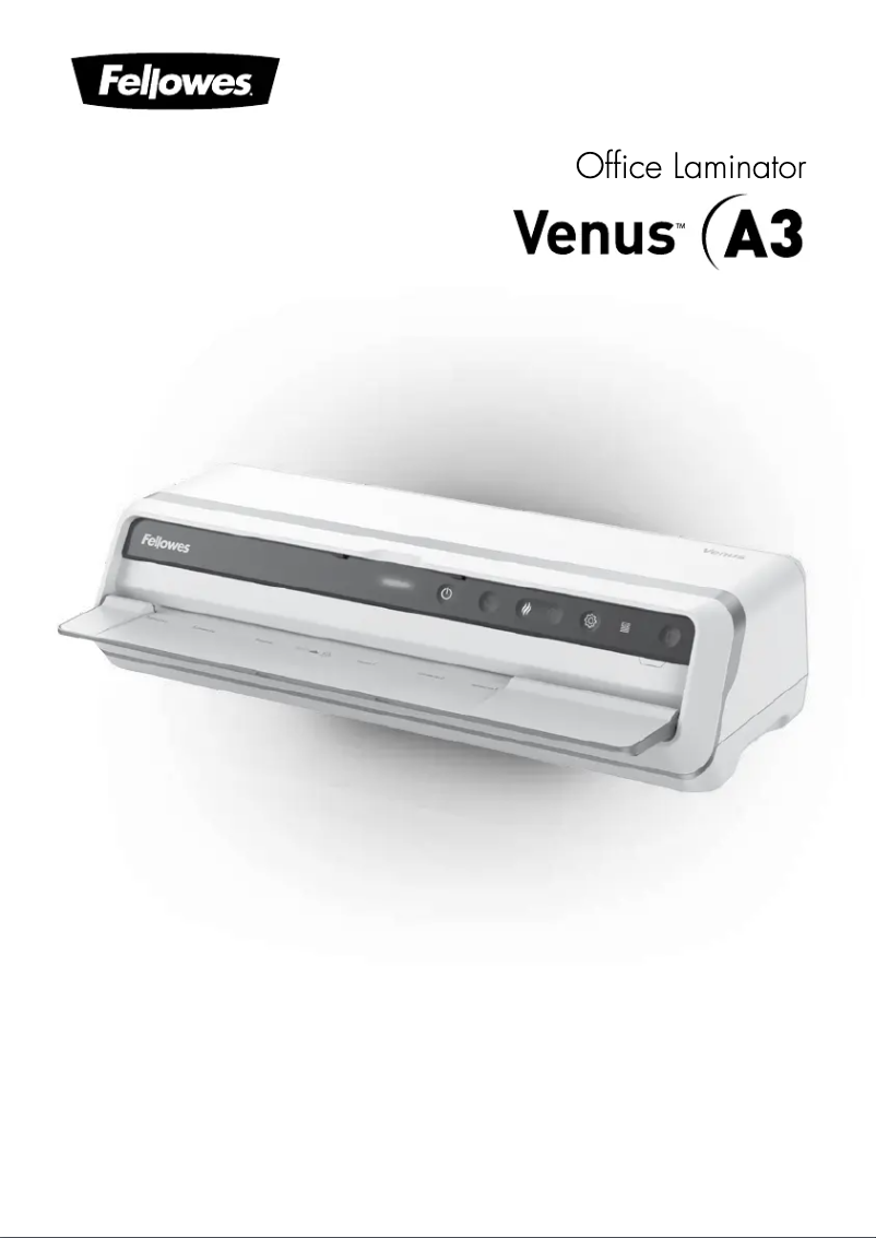 Page 1 of the manual User Manual Fellowes Venus A3