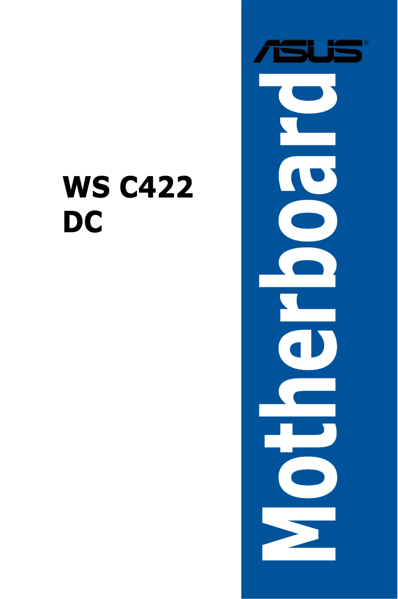 First page image of the manual for WS C422 DC