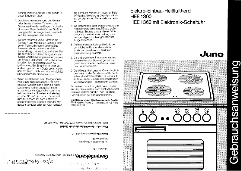 First page image of the manual for HEE1000BR