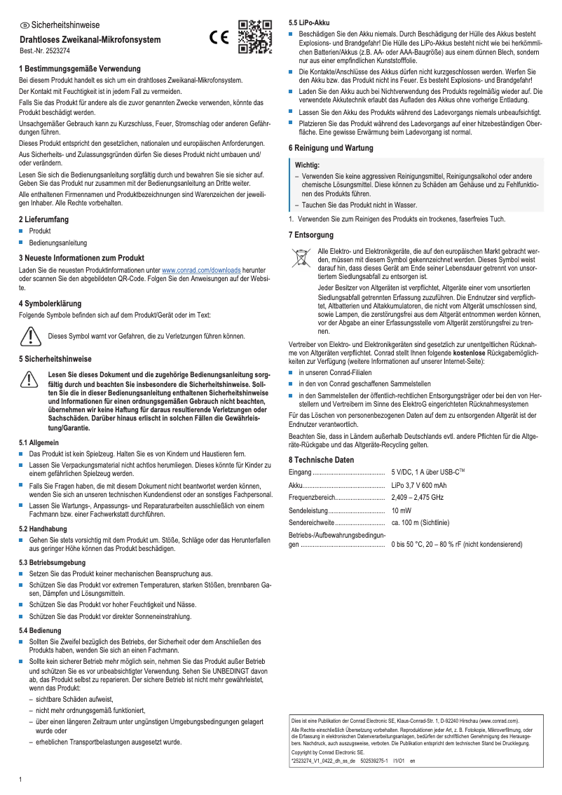 Page 1 of the manual User Manual CKMOVA Vocal X