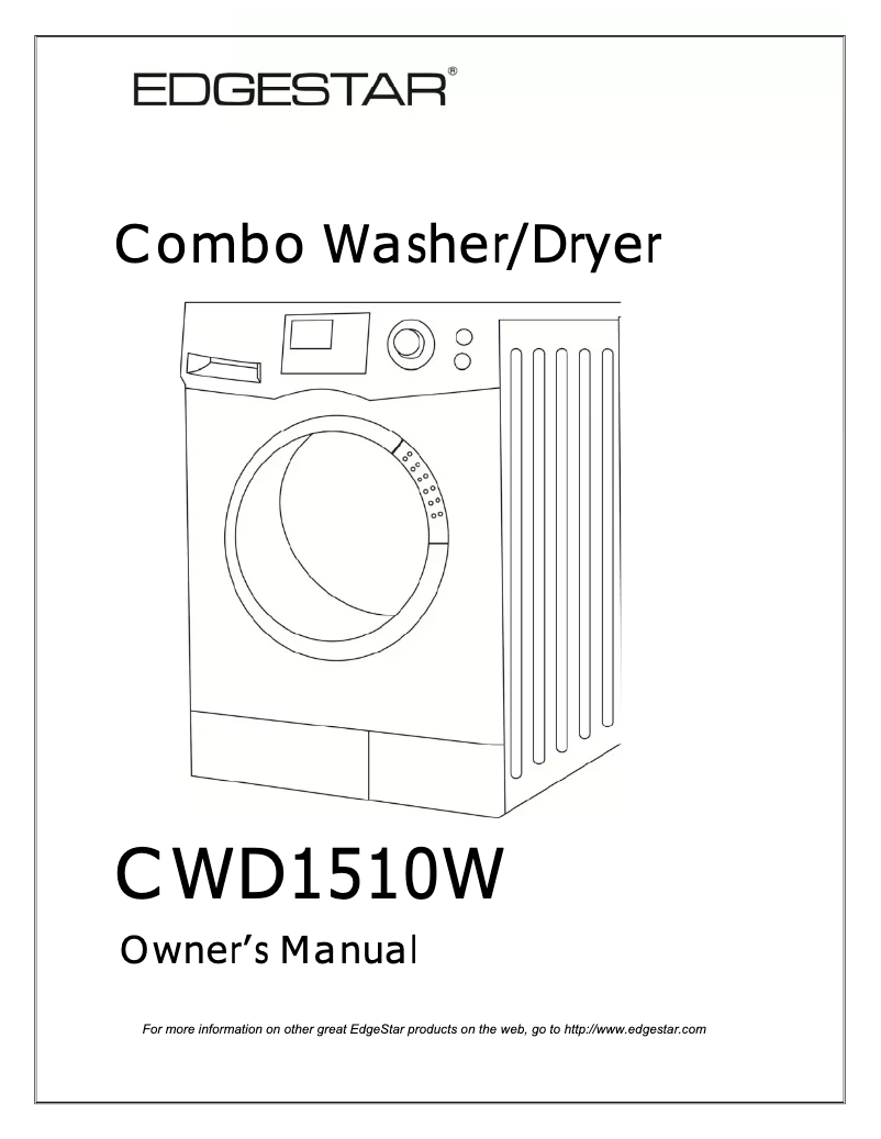 First page image of the manual for CWD1510W