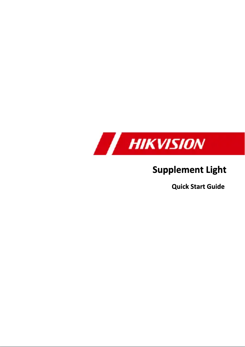 Page 1 of the manual User Manual Hikvision DS-TL2002C