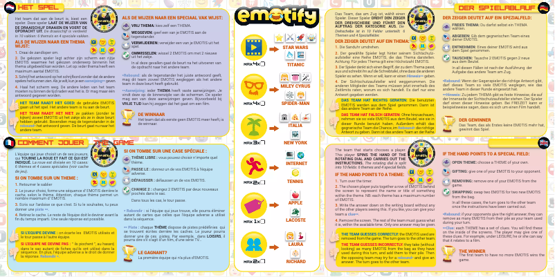 First page image of the manual for Emotify