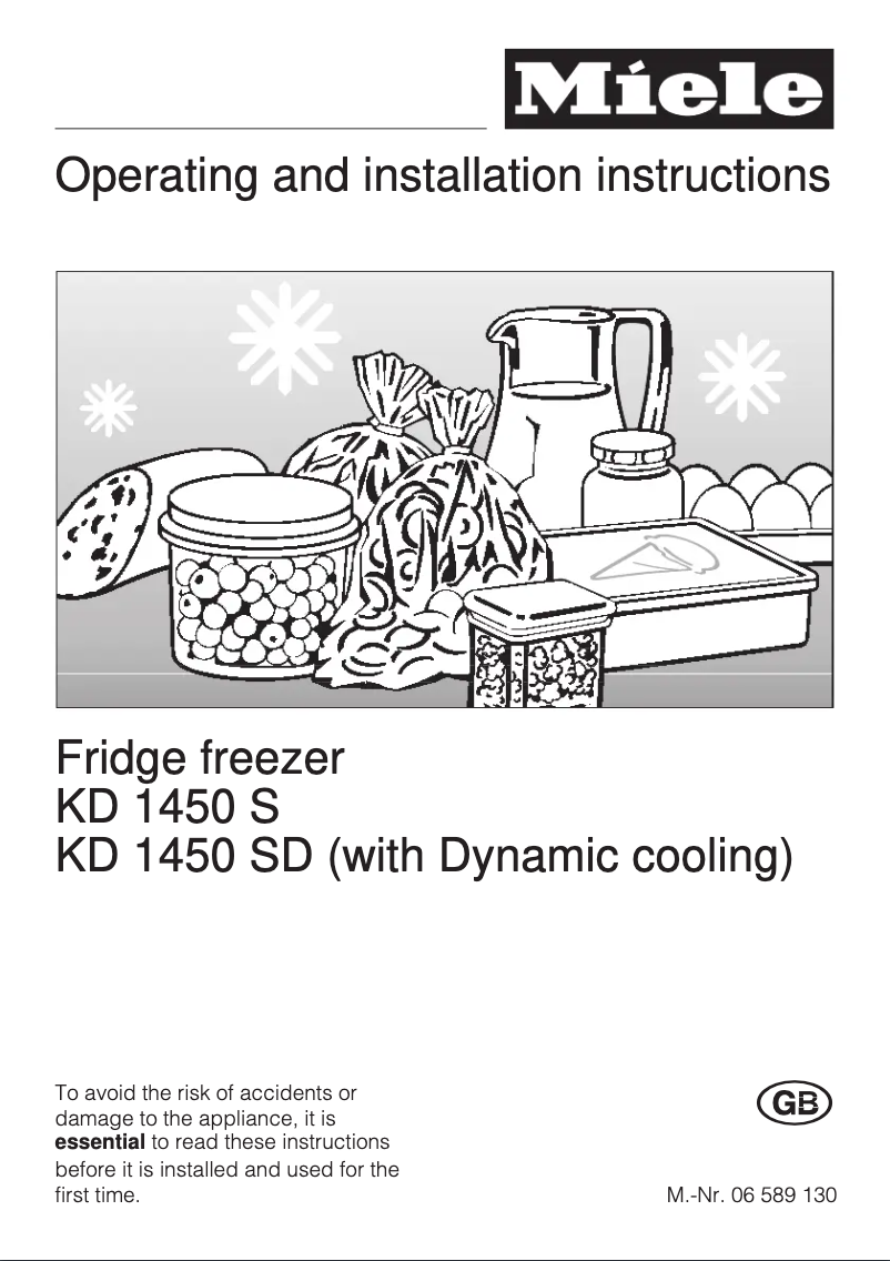 First page image of the manual for KD 1450 SD