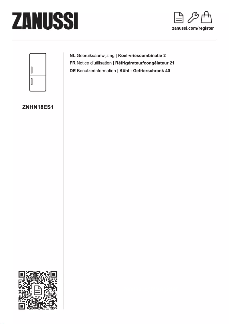First page image of the manual for ZNHN18ES1