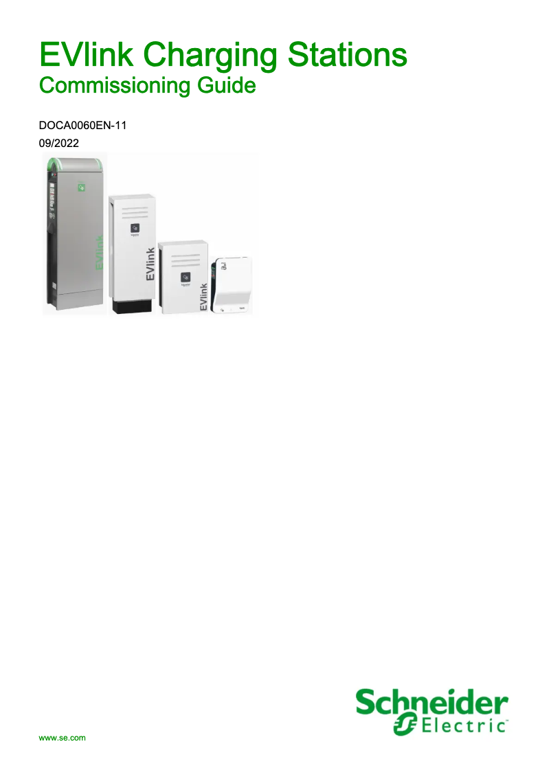 Page 1 of the manual Installation Guide Schneider EVH4S03N2