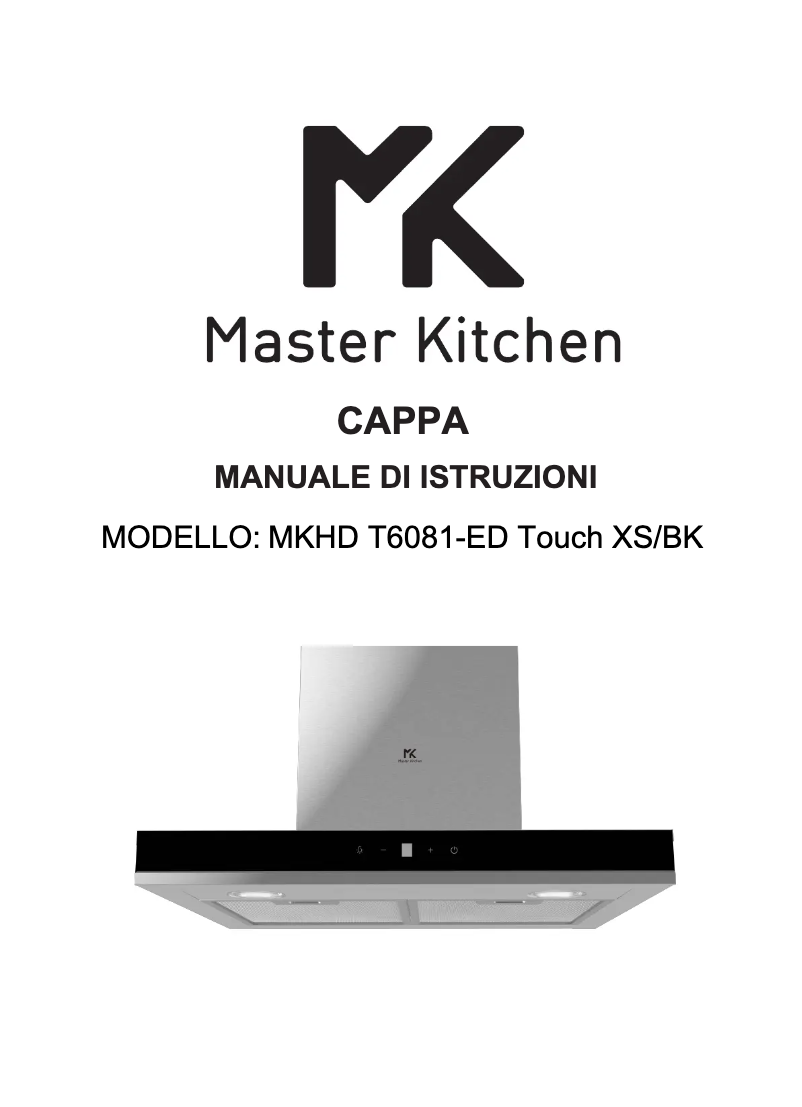 Page 1 of the manual User Manual Master Kitchen MKHD T6081-ED TOUCH XS/BK