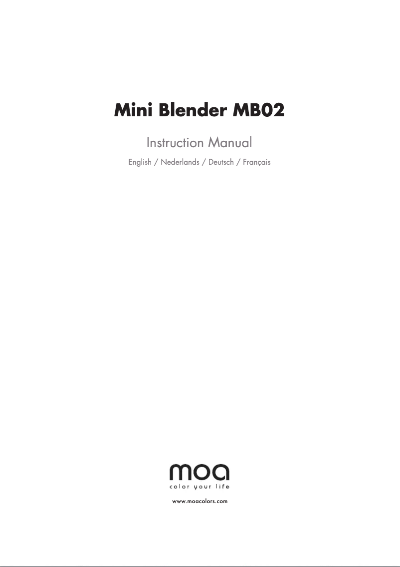 First page image of the manual for MB02