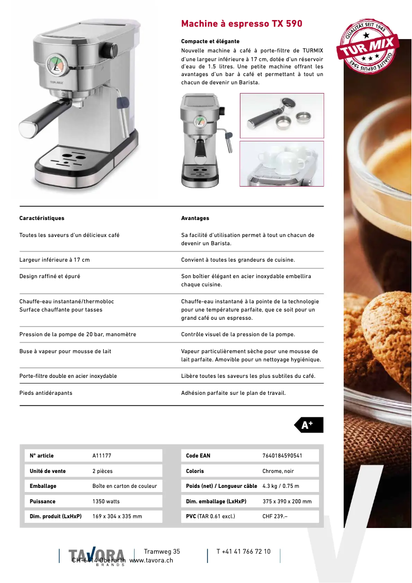 Image de la première page du manuel de l'appareil TX 590