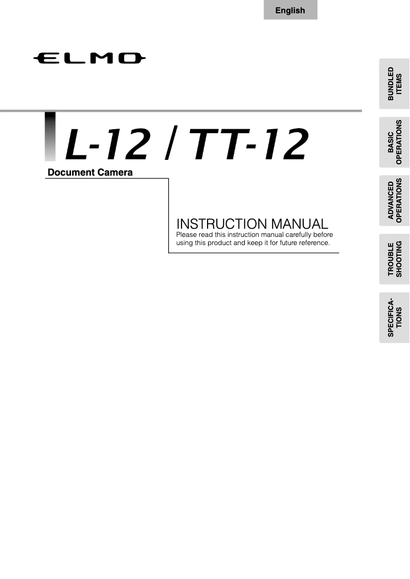 Image de la première page du manuel de l'appareil TT-12