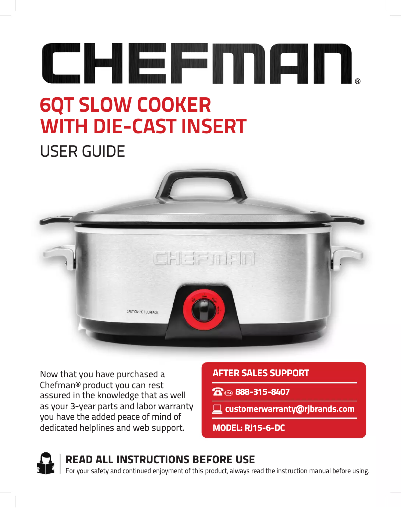 First page image of the manual for RJ15-6-DC