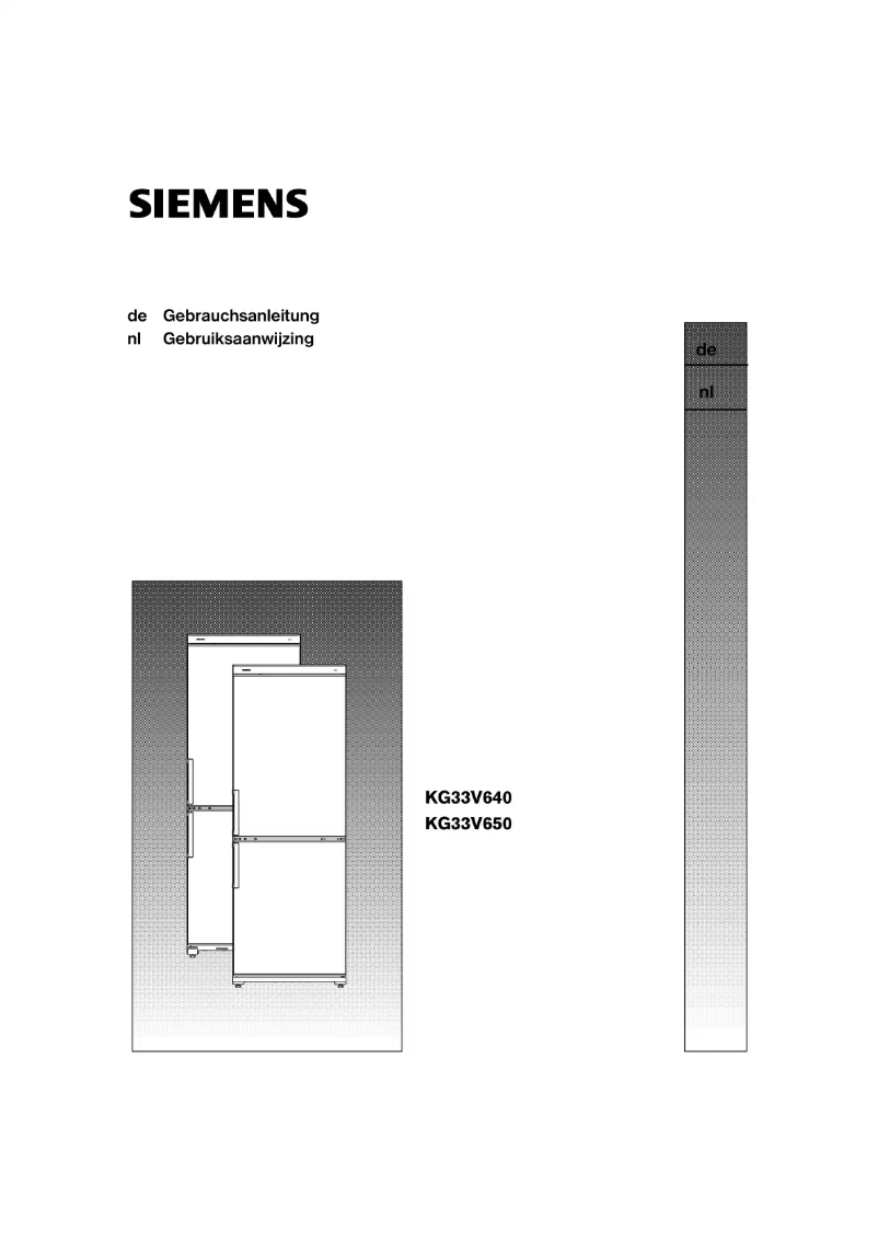 Page 1 of the manual User Manual Siemens KG33V650