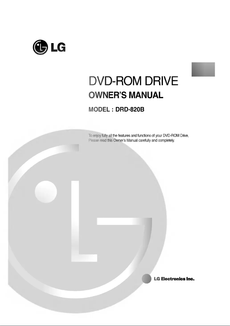 Page 1 of the manual User Manual LG DRD-820B
