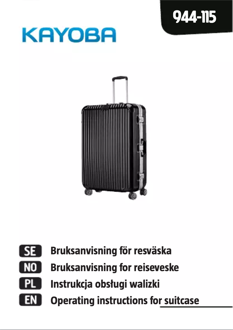 First page image of the manual for 944115