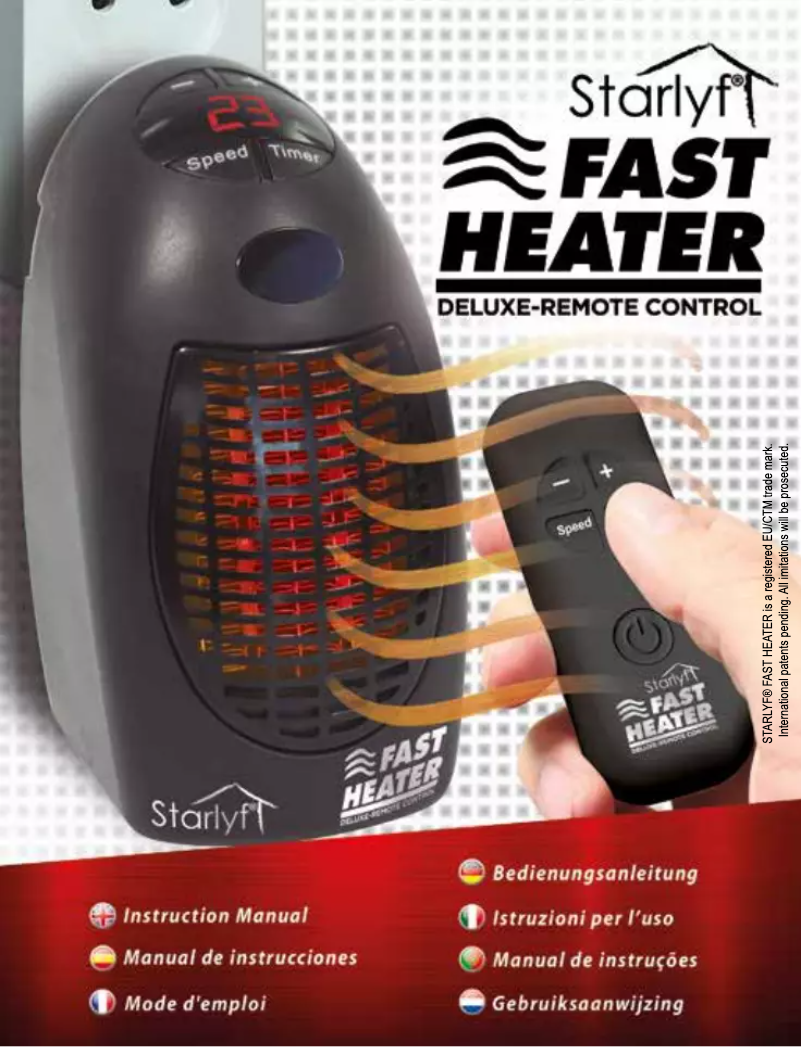 First page image of the manual for Fast Heater Deluxe Remote Control