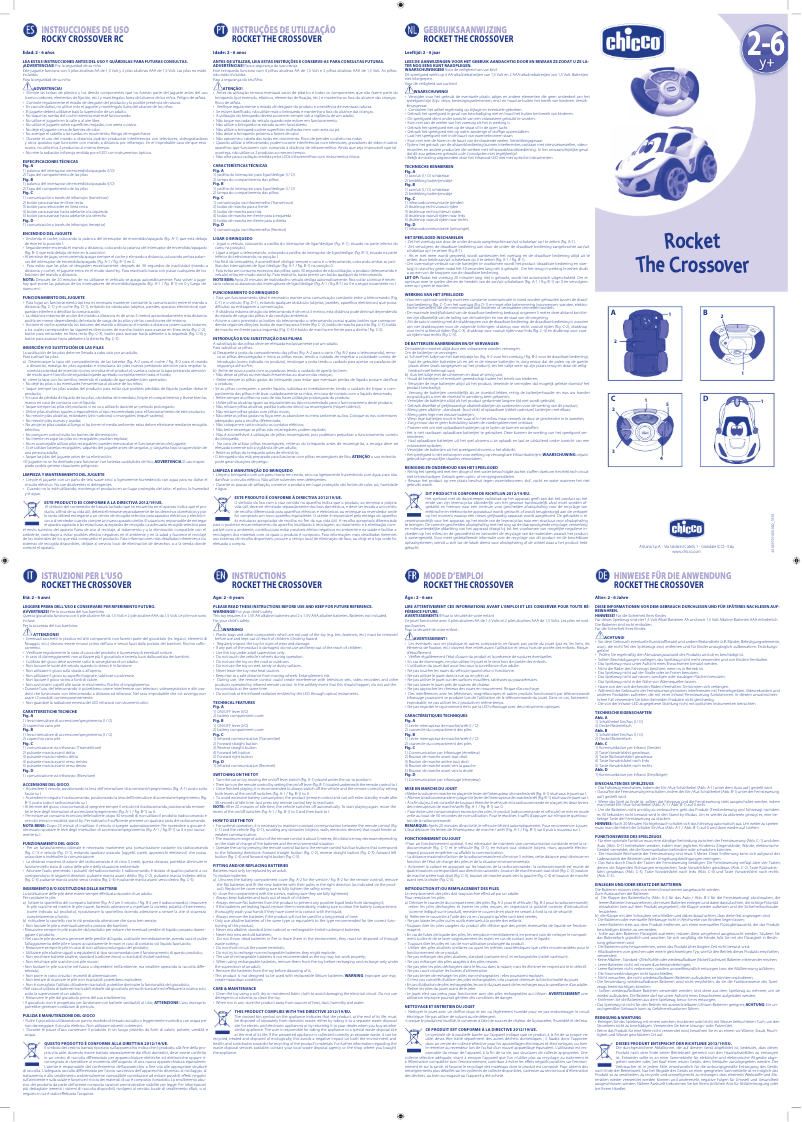 Page 1 of the manual User Manual Chicco Rocket The Crossover