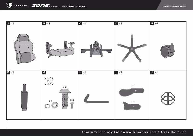 Page 1 of the manual User Manual Tesoro Zone Evolution