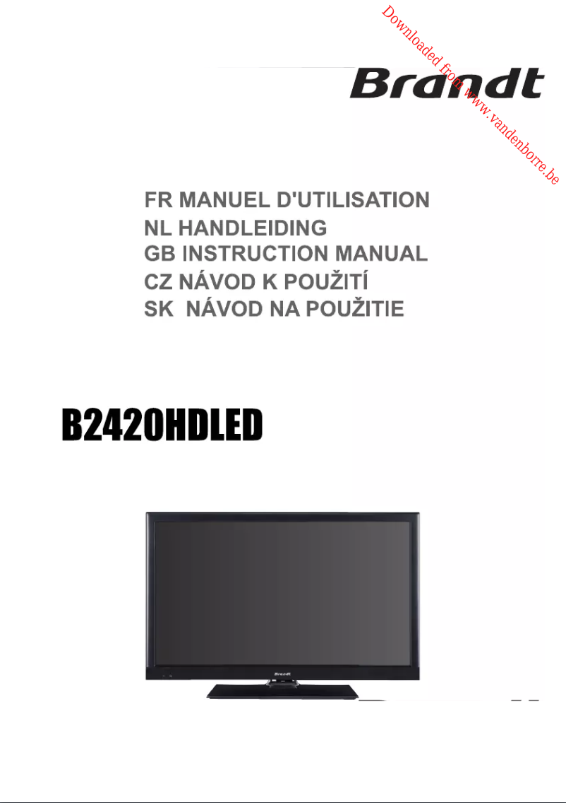 First page image of the manual for B2420HDLED