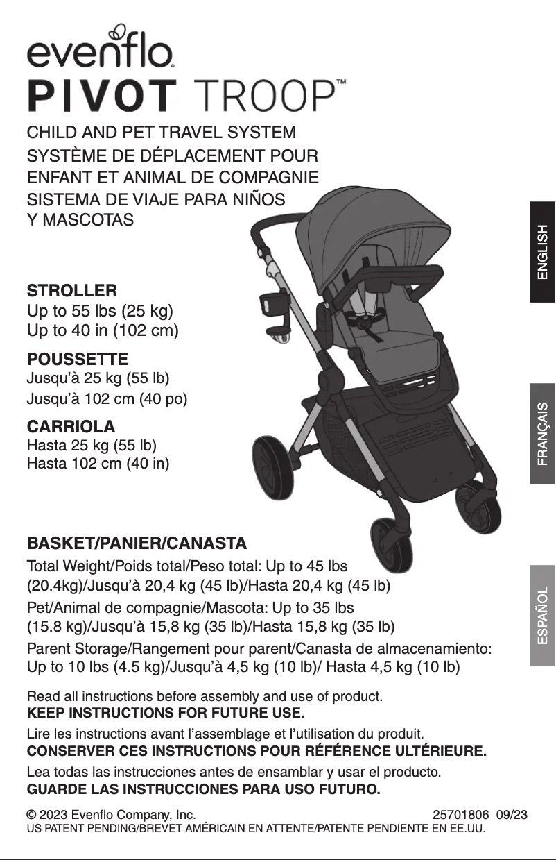 First page image of the manual for Pivot Troop