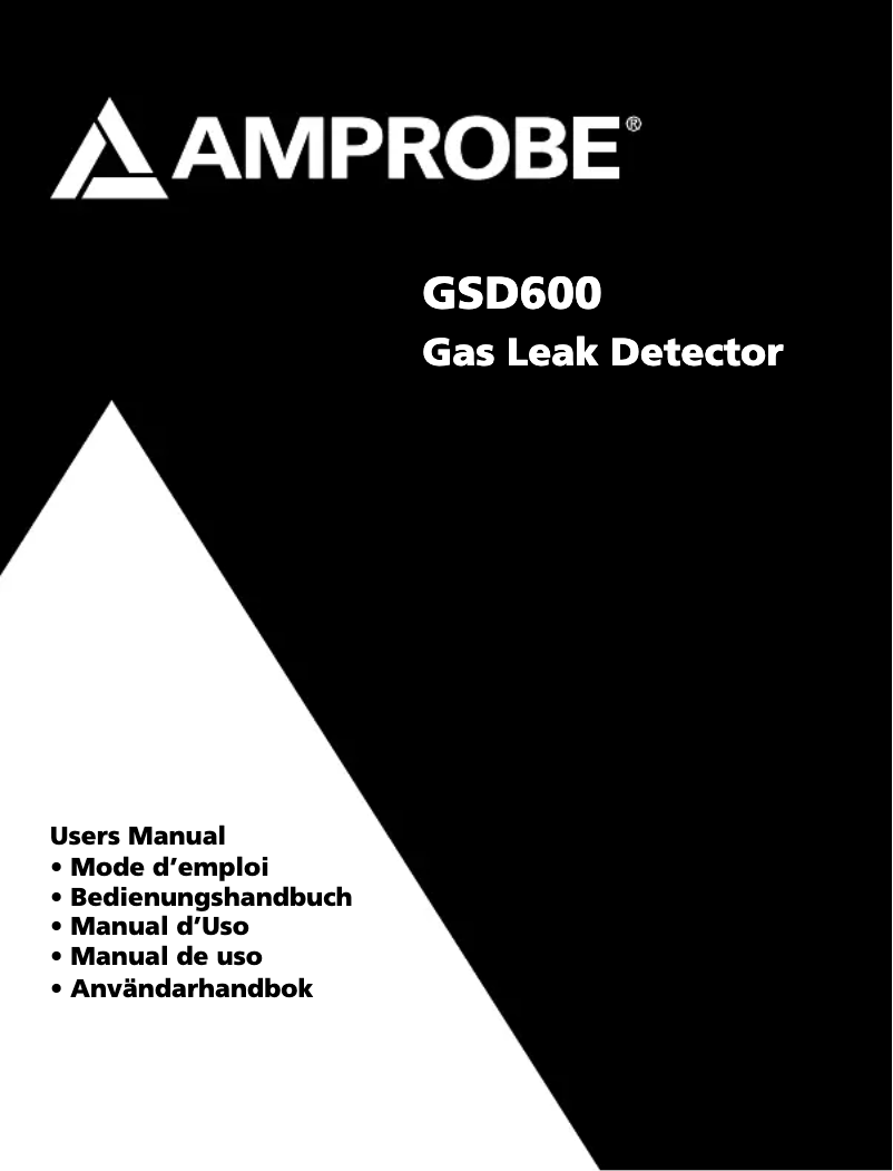 First page image of the manual for GSD600
