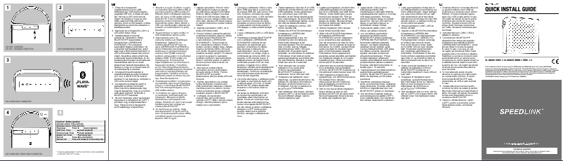 Page 1 of the manual User Manual Speed-Link PLAYAWAVE