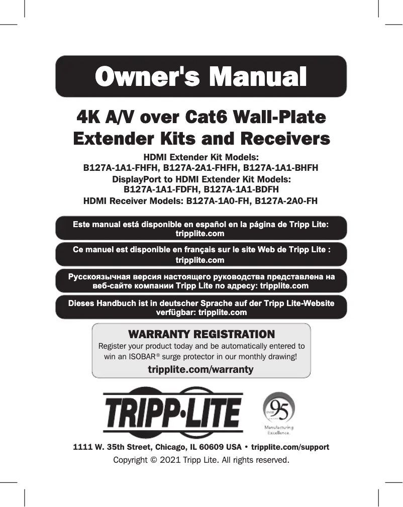Page 1 of the manual User Manual Tripp Lite B127A-1A1-FHFH