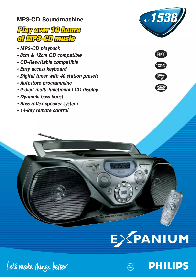 First page image of the manual for Soundmachine AZ1538