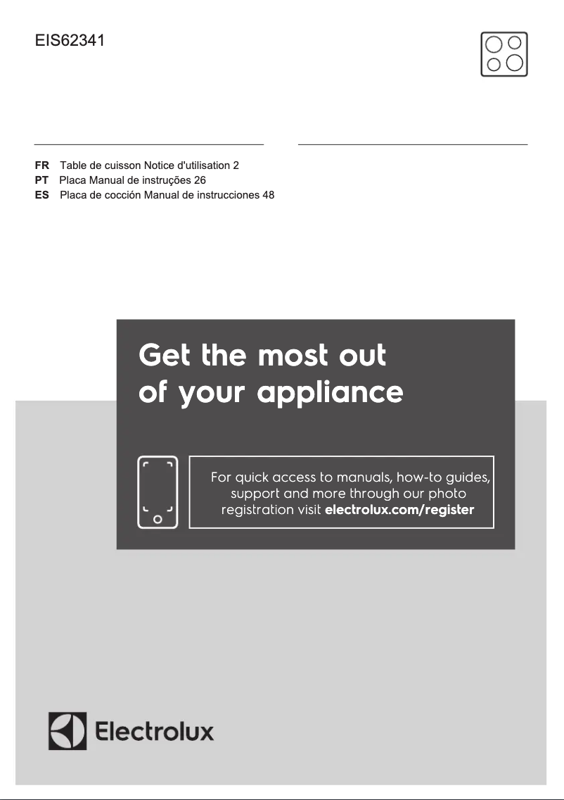 Page 1 of the manual User Manual Electrolux EIS62341