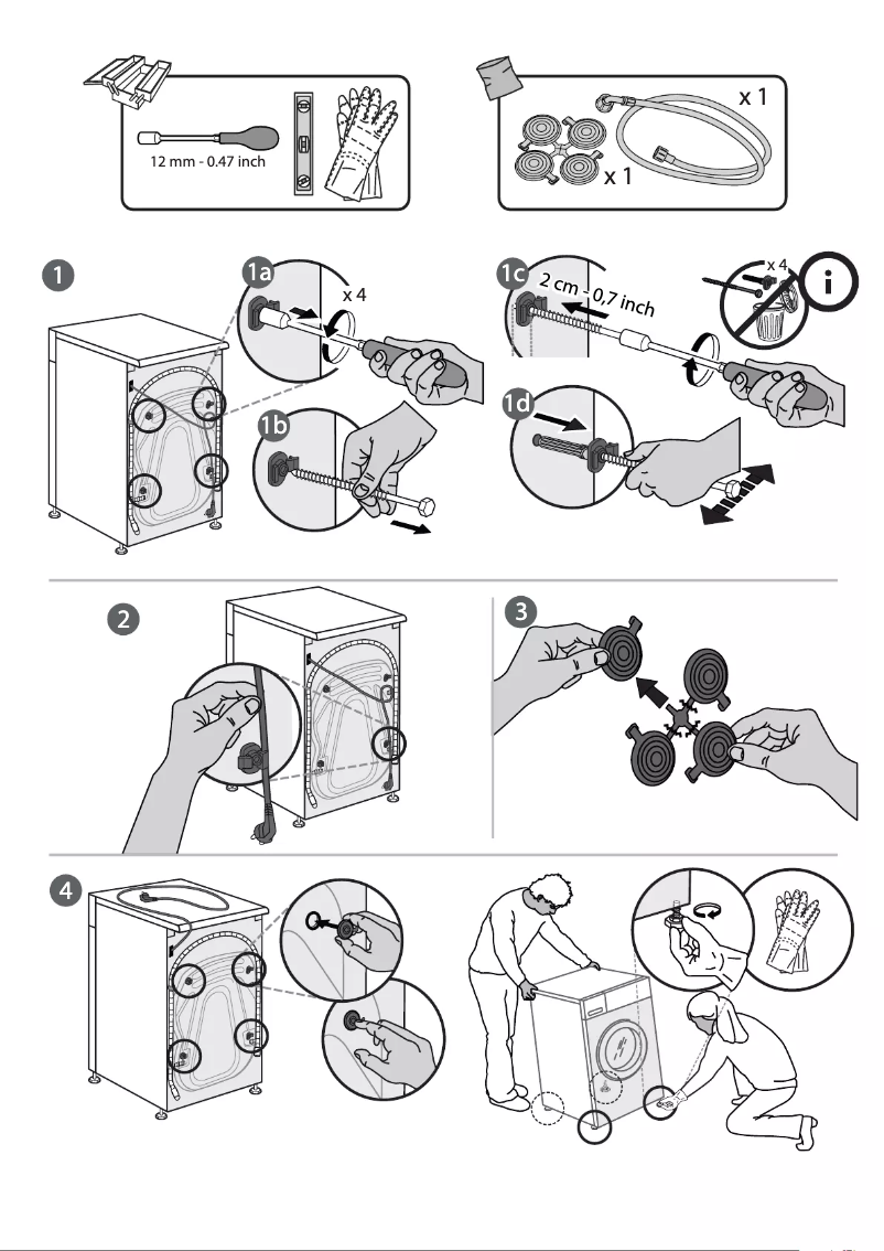 Page 1 of the manual Safety Instructions Indesit BWE 91496X WSV EE