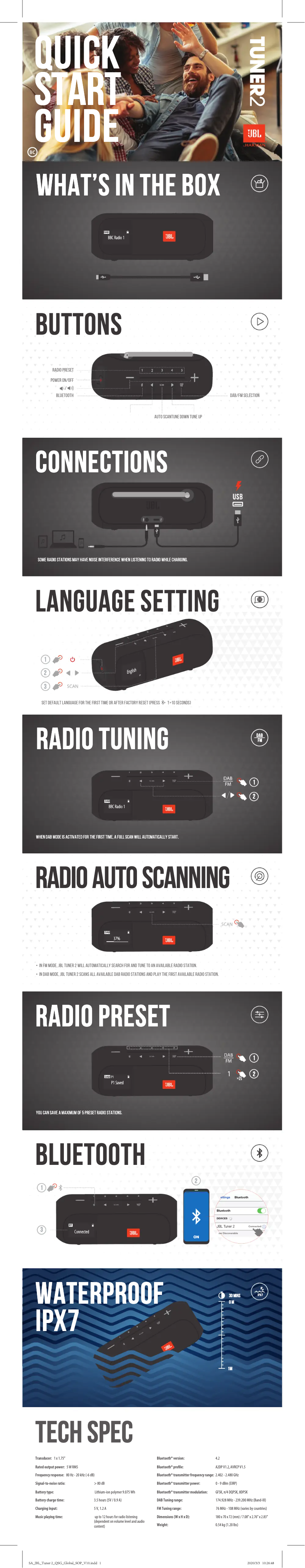 First page image of the manual for TUNER 2