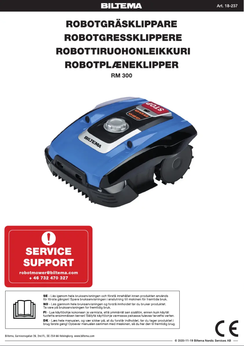 Page 1 of the manual User Manual Biltema RM300