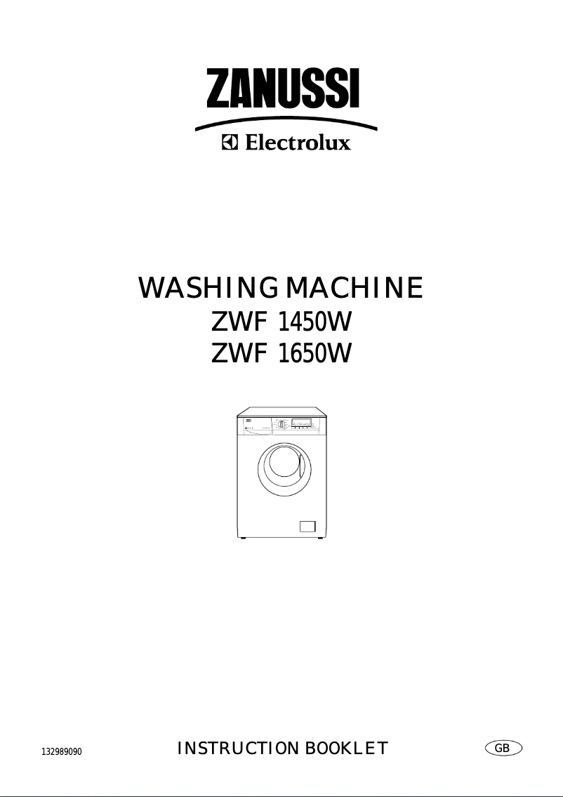 First page image of the manual for ZWF 1650 W